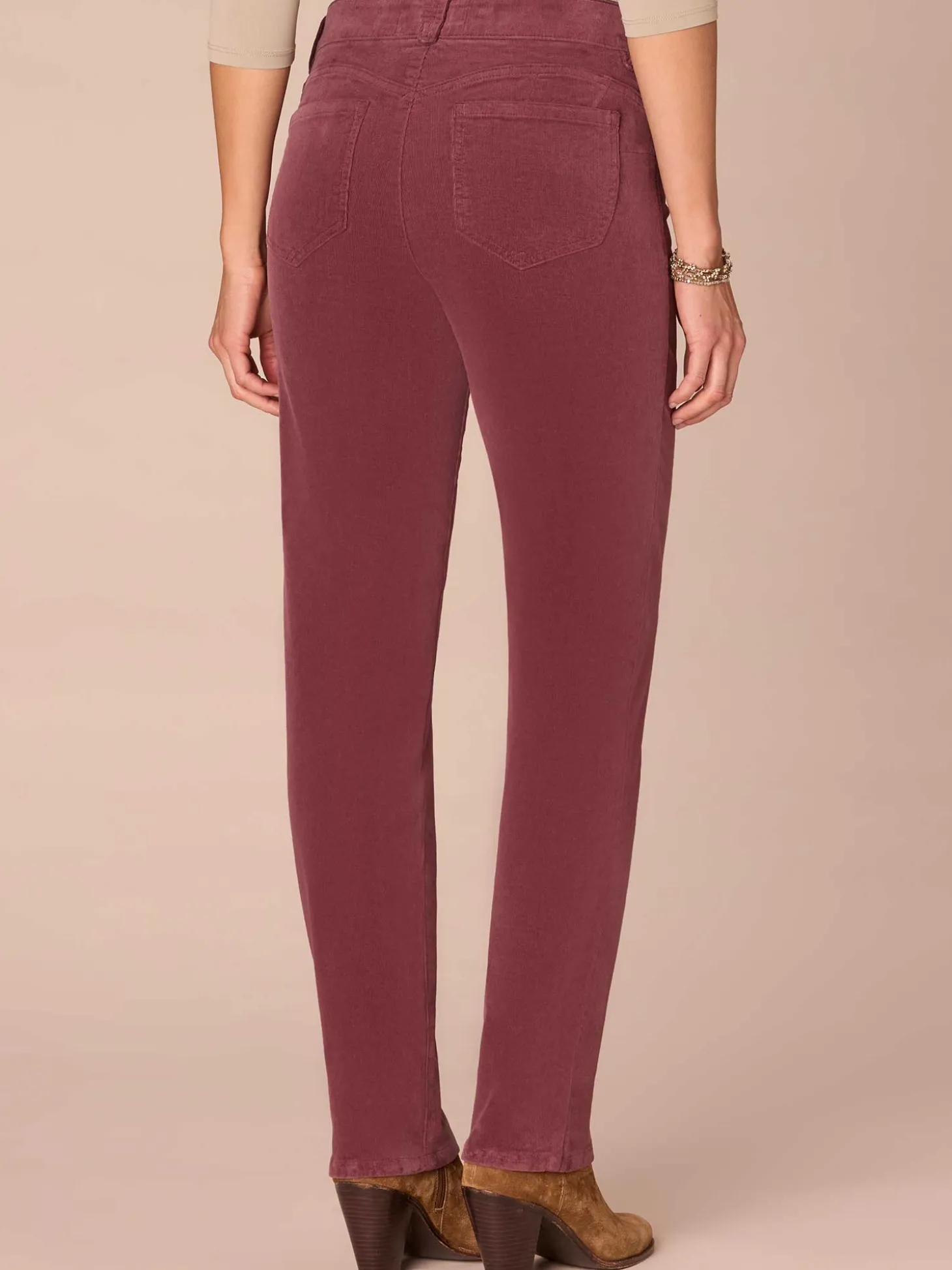 "Ab"solution® Mid-Rise Corduroy Straight Leg Pants