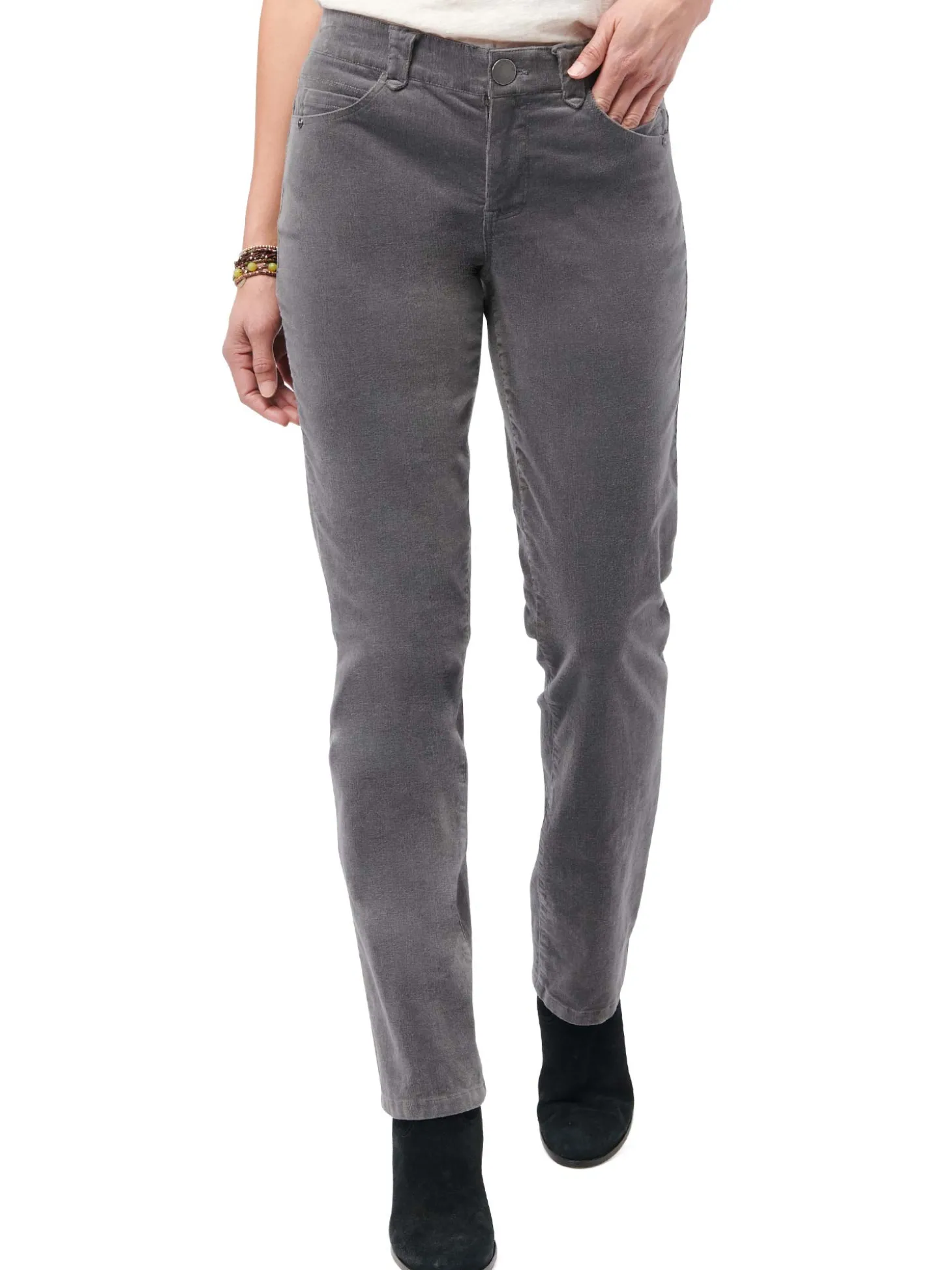 "Ab"solution® Mid-Rise Corduroy Straight Leg Pants