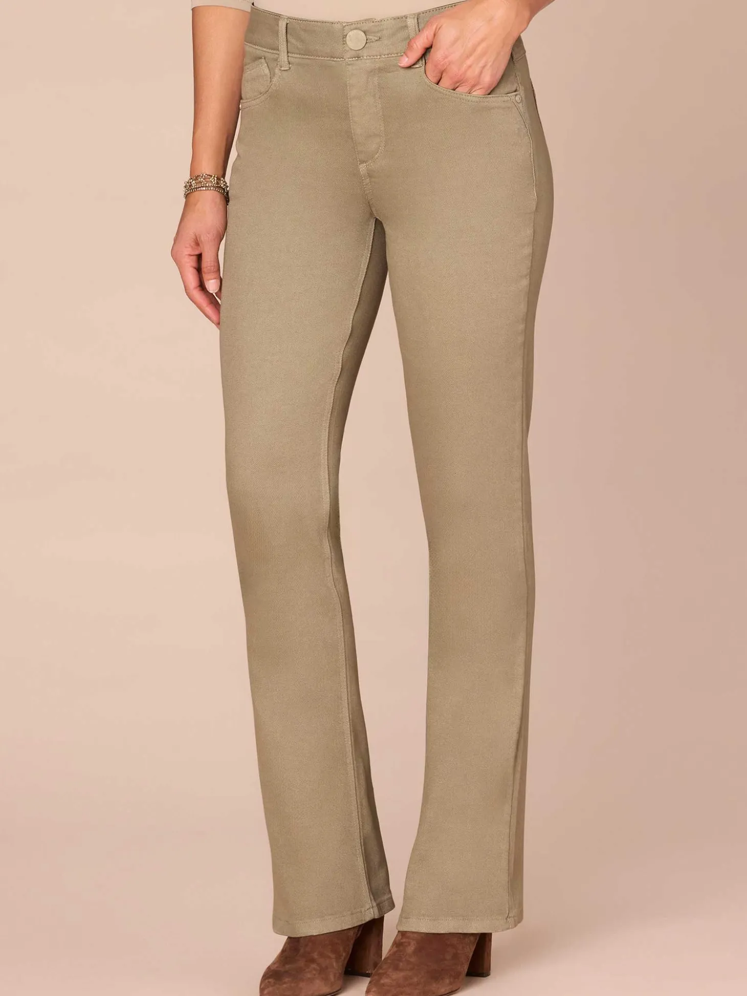 "Ab"solution® Mid-Rise Itty Bitty Boot Plus Size Pants