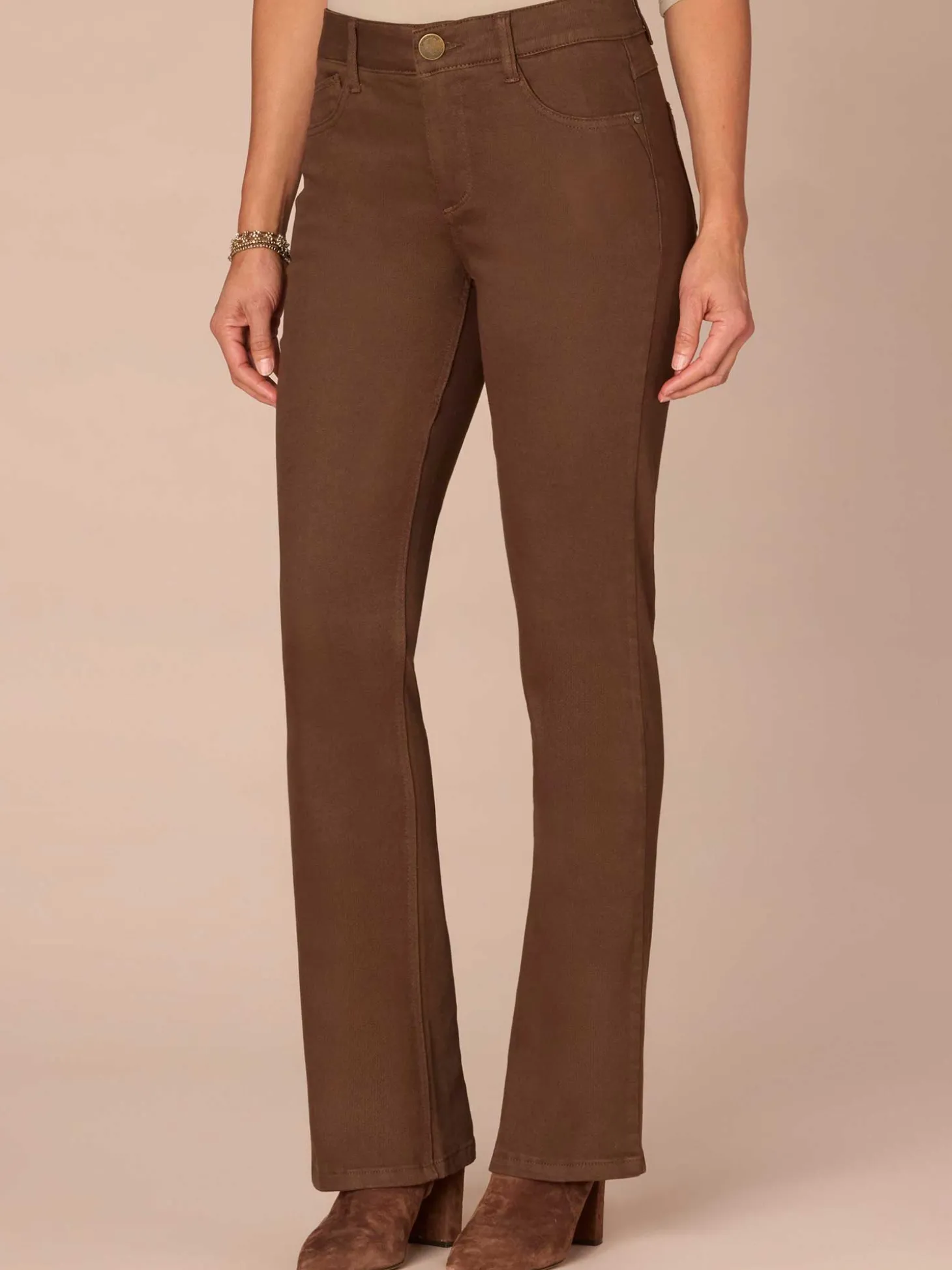 "Ab"solution® Mid-Rise Itty Bitty Boot Plus Size Pants