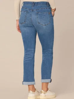 "Ab"solution Mid-Rise Side Entry Pocket Girlfriend Petite Jeans