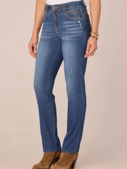 "Ab"solution Mid-Rise Straight Leg Jeans