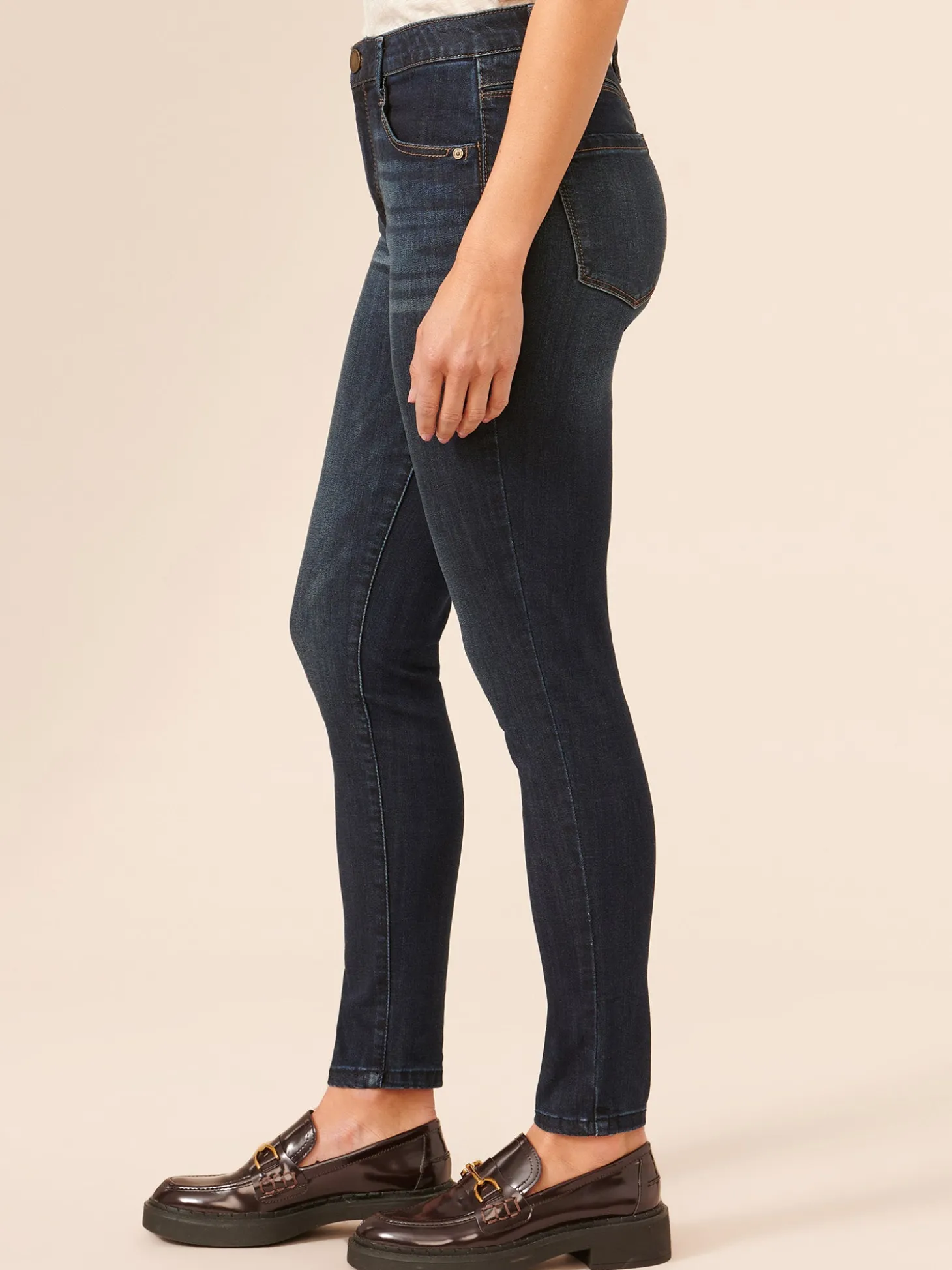 "Ab"solution® Modern High Rise Ankle Length Petite Skinny Jeans