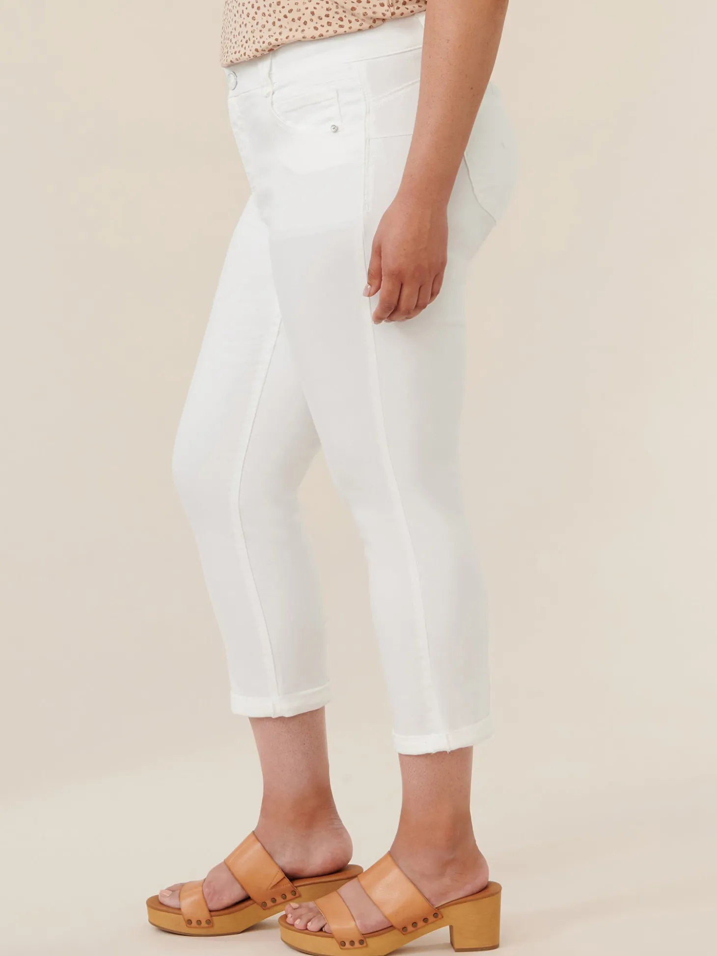 "Ab"solution® Optic White Plus Ankle Skimmer