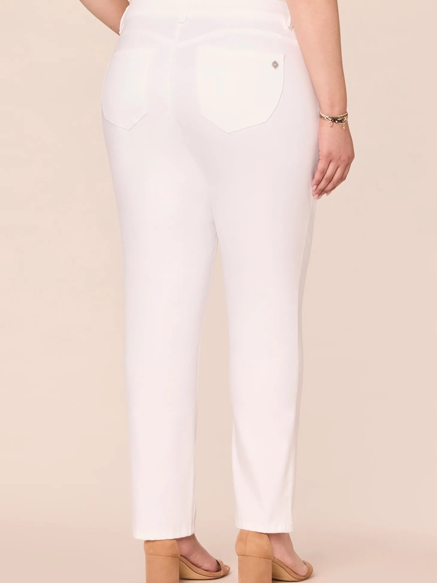 "Ab"solution® Optic White Plus Straight Leg Jeans