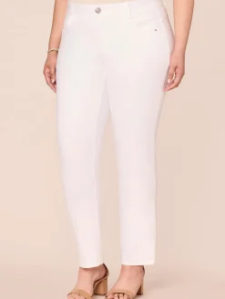 "Ab"solution® Optic White Plus Straight Leg Jeans