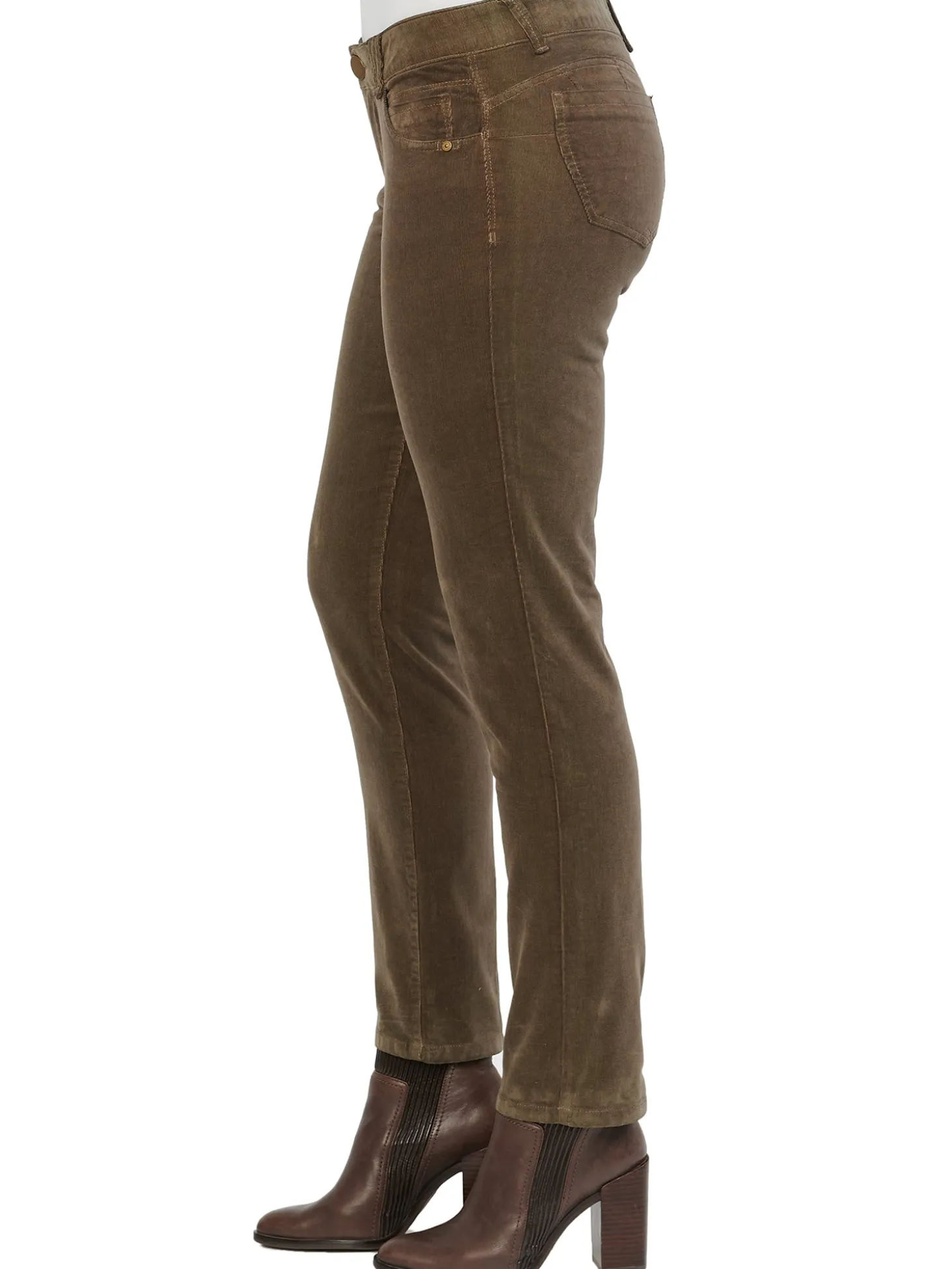 "Ab"solution® Petite Corduroy Straight Leg Pants