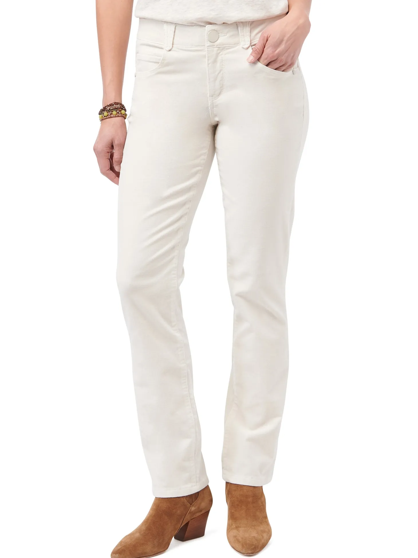 "Ab"solution® Petite Corduroy Straight Leg Pants