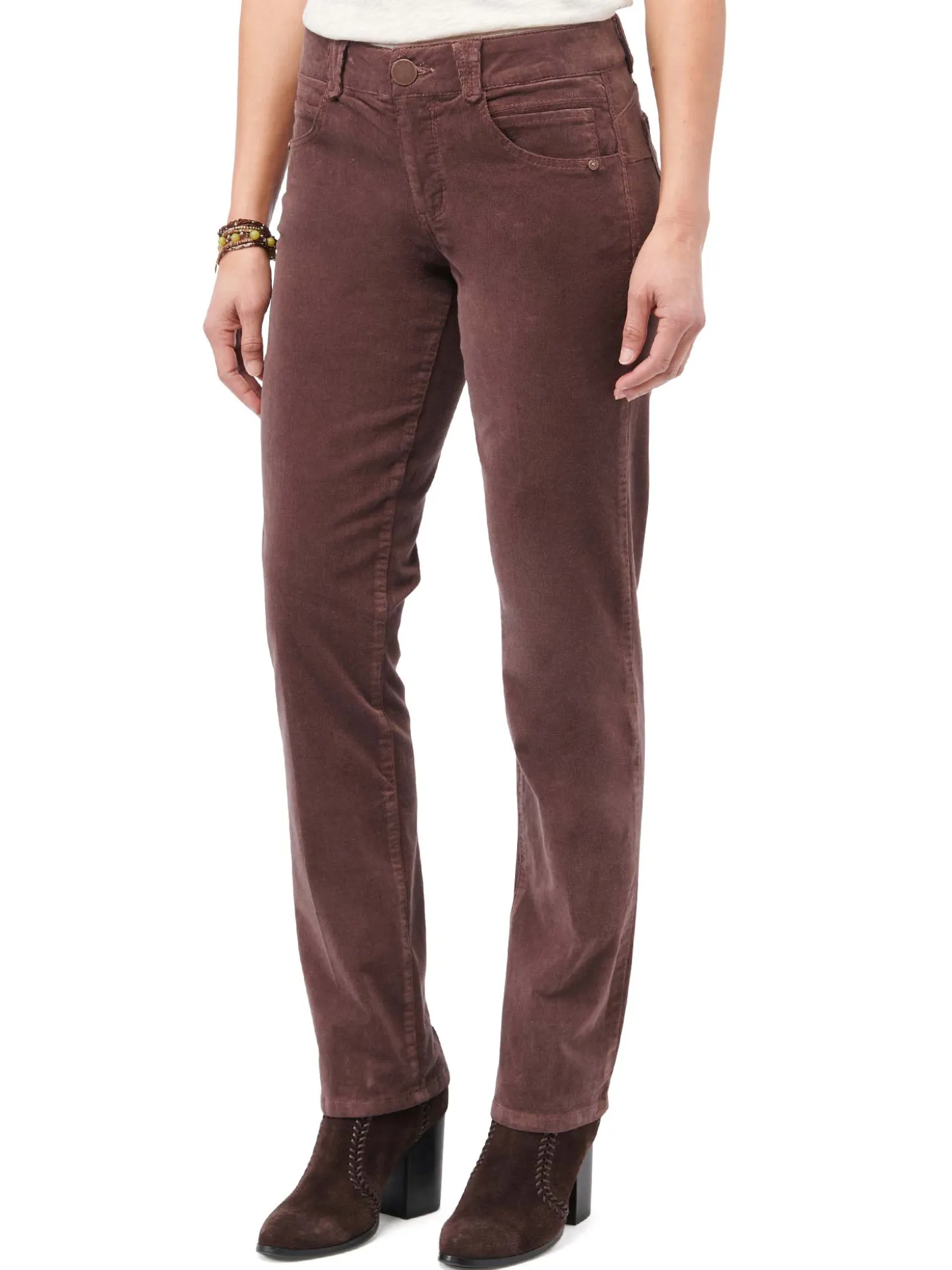 "Ab"solution® Petite Corduroy Straight Leg Pants