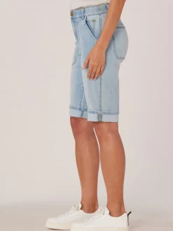 "Ab"solution Petite High Rise Repreve Bermuda Short with Cuffed Hem