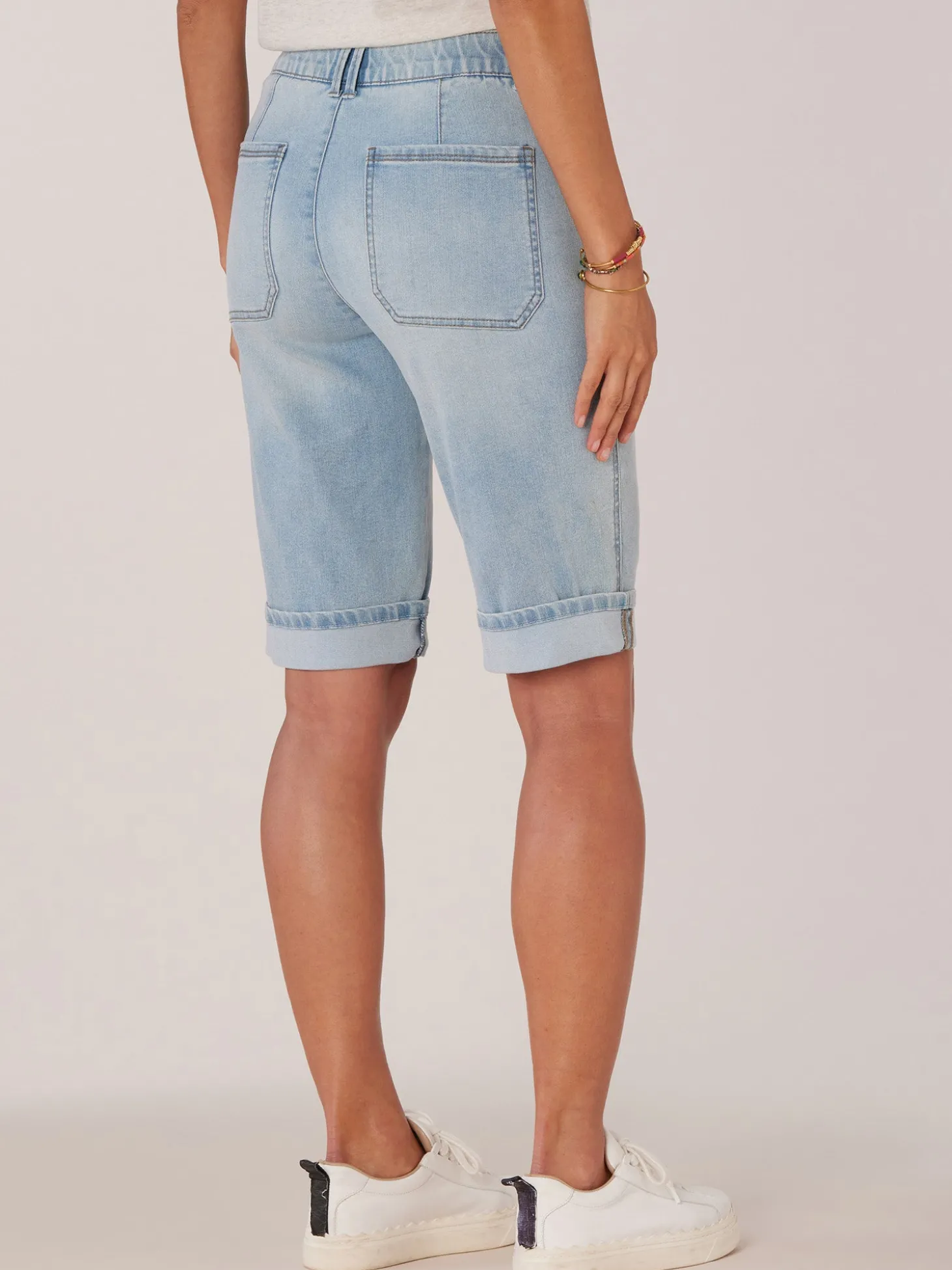 "Ab"solution Petite High Rise Repreve Bermuda Short with Cuffed Hem