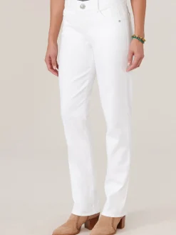"Ab"solution® Petite White Straight Leg Jeans