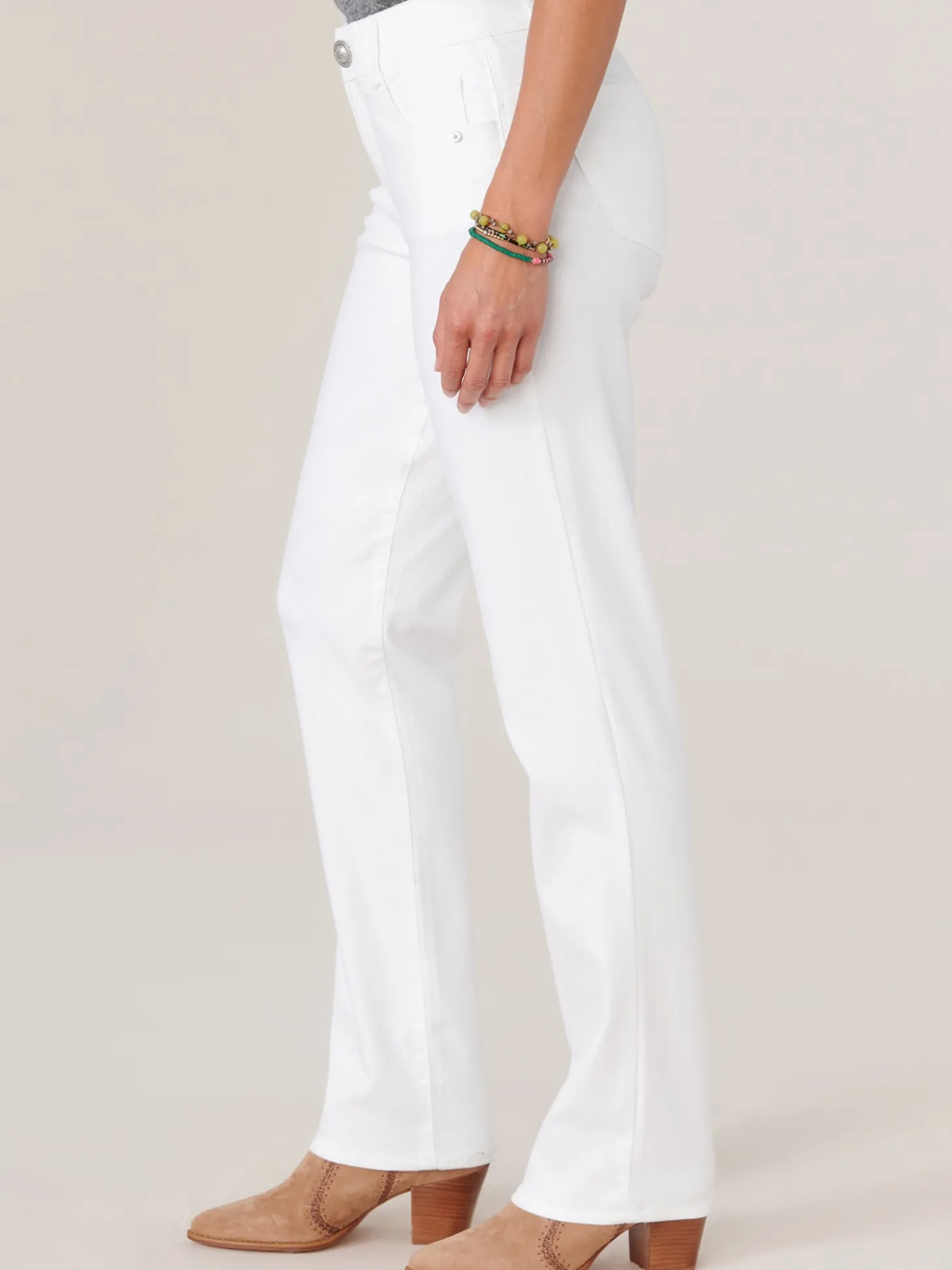 "Ab"solution® Petite White Straight Leg Jeans