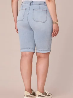 "Ab"solution® Plus Size Repreve Cuffed Hem Bermuda Short