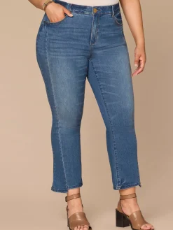 "Ab"solution® Skyrise Plus Size Barely Boot Jeans with Step Hem