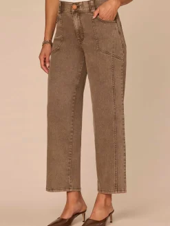 "Ab"solution® Skyrise Relaxed Straight Leg Jeans with Seaming Detail