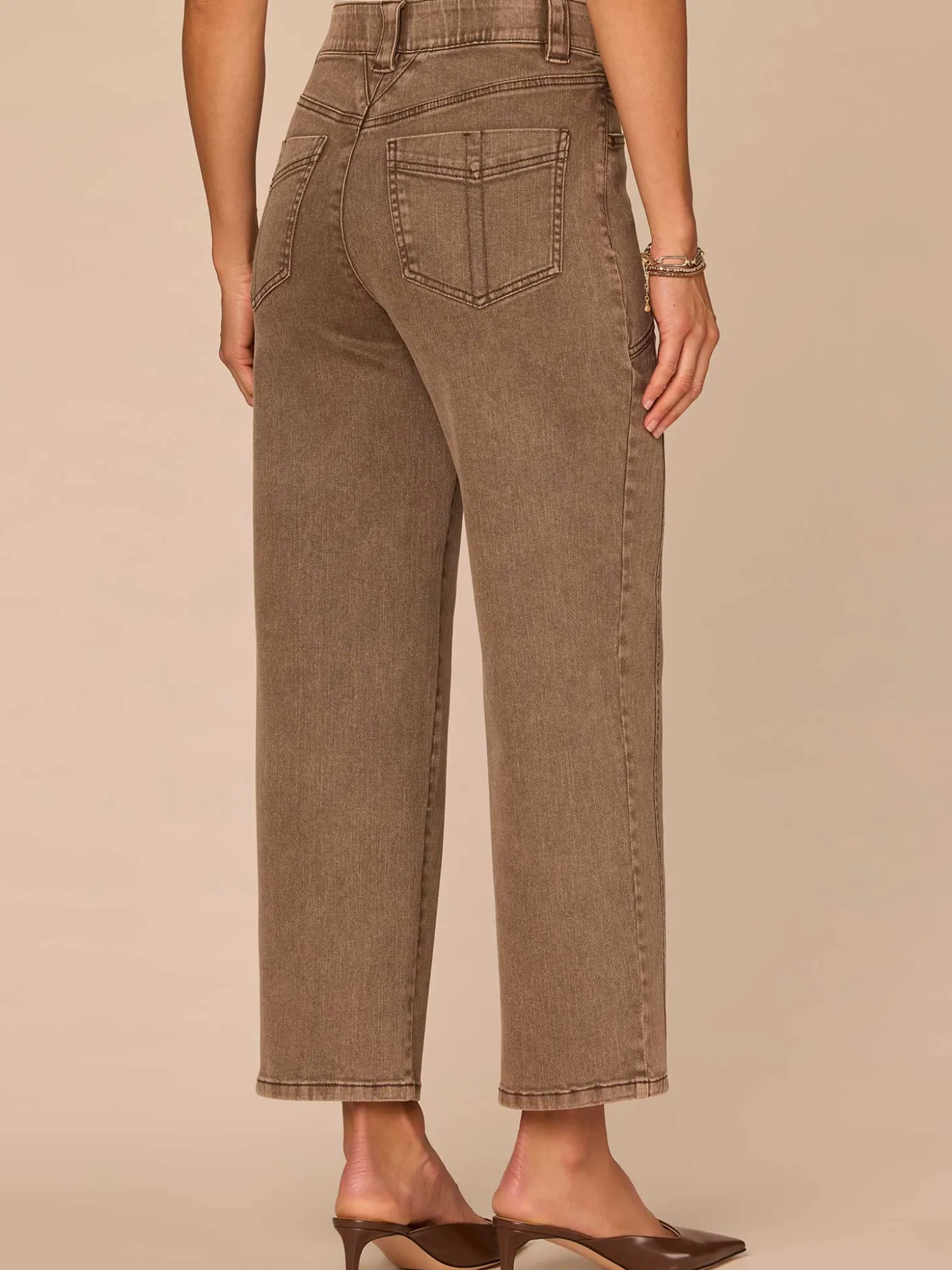 "Ab"solution® Skyrise Relaxed Straight Leg Plus Size Jean with Seaming
