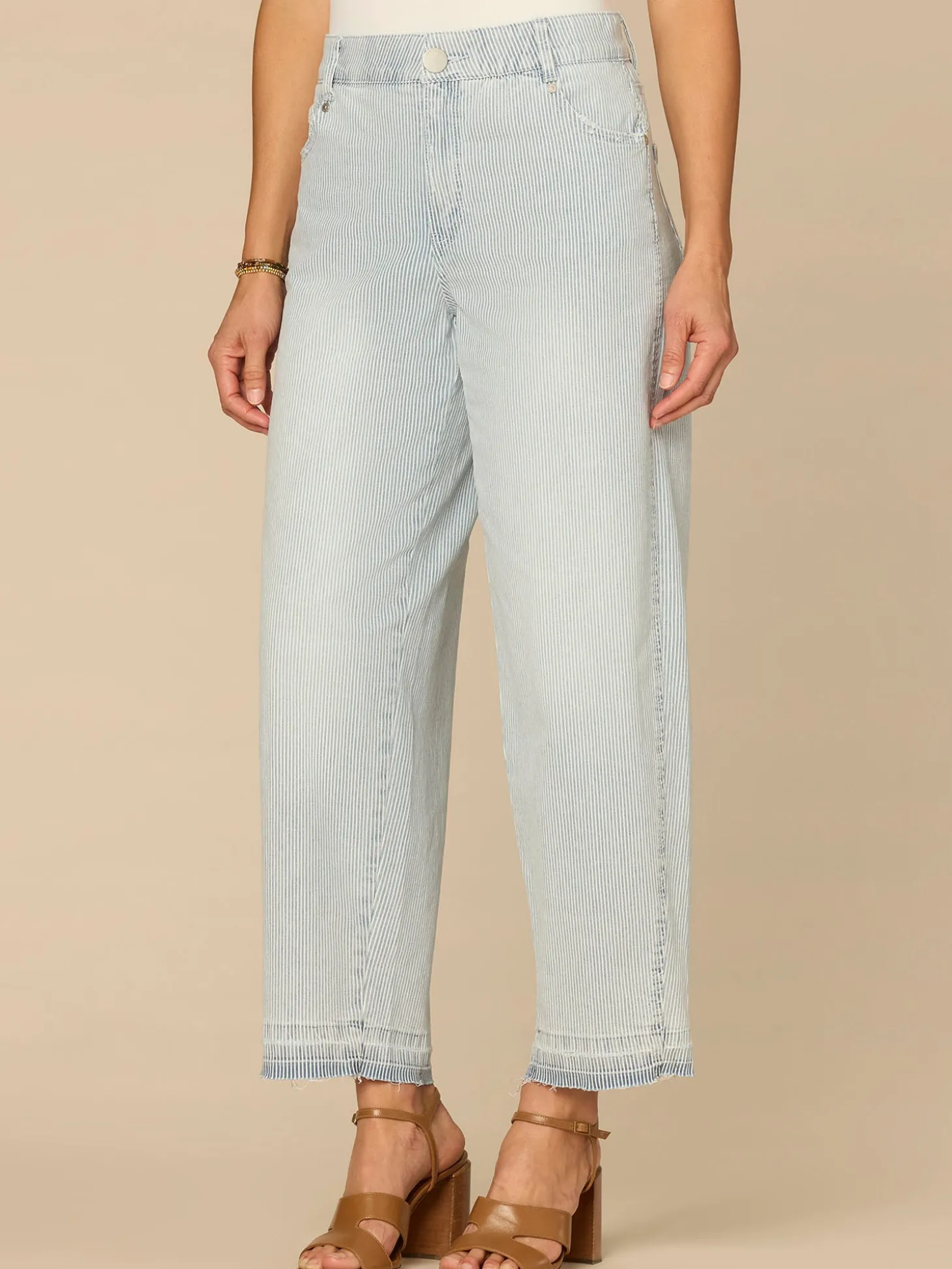 "Ab"solution® Skyrise Release Hem Relaxed Barrel Leg Jeans