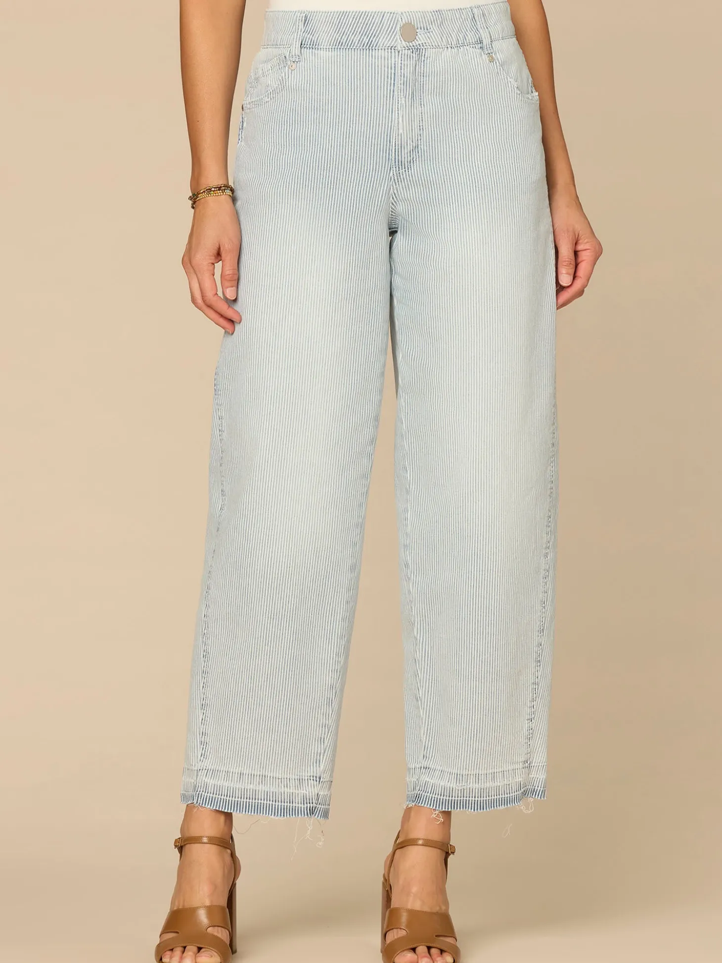 "Ab"solution® Skyrise Release Hem Relaxed Barrel Leg Jeans
