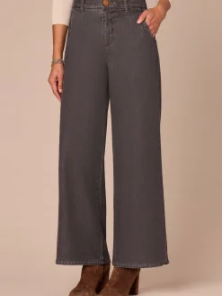 "Ab"solution® Skyrise Tulip Hem Petite Wide Leg Jeans