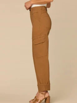 “Ab”solution® Skyrise Utility Relaxed Straight Leg Pant with Wide Cuff