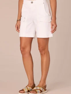 “Ab”solution® Skyrise Utility Shorts with Side Patch Pockets