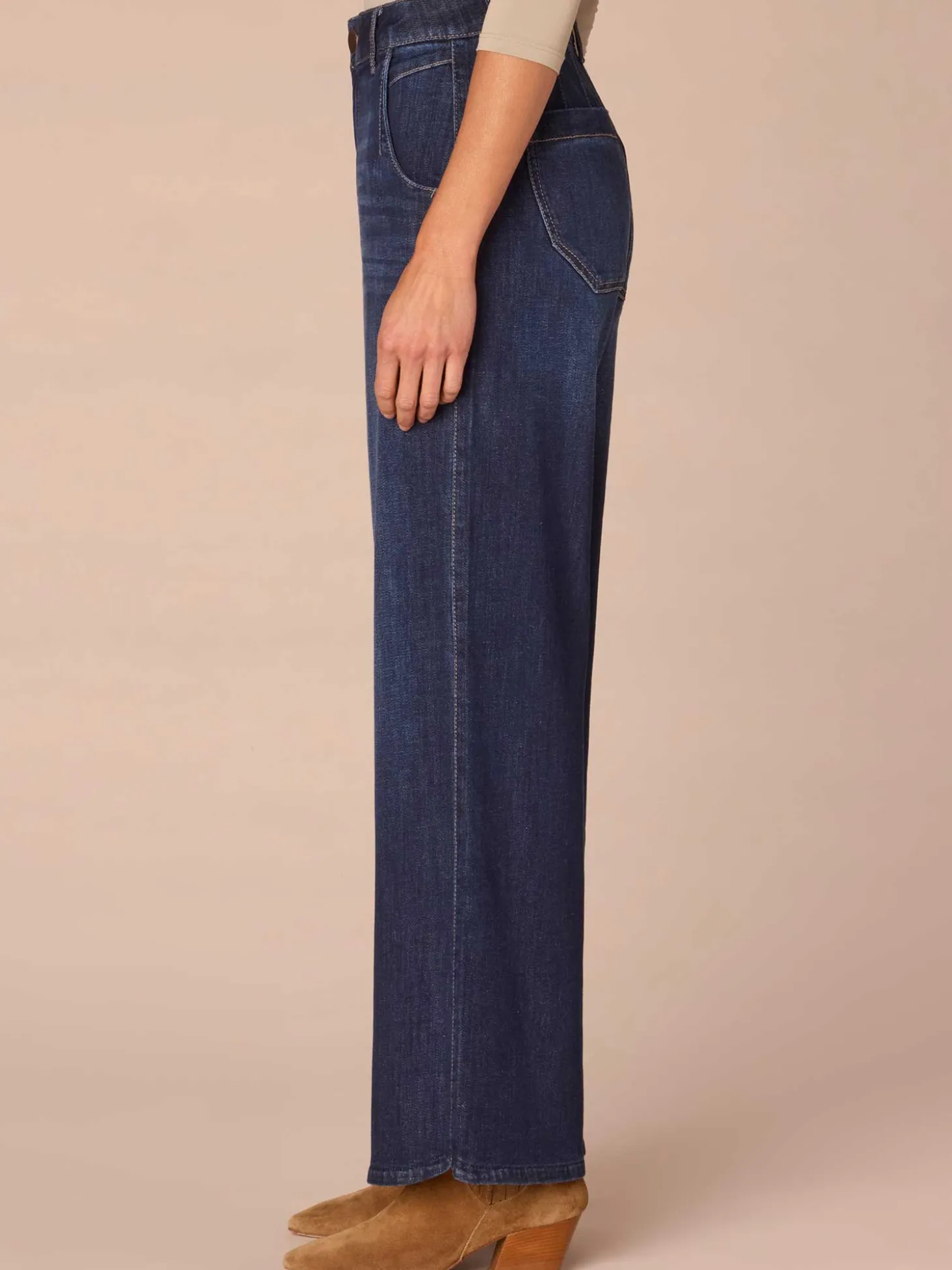 "Ab"solution® Skyrise Wide Leg Plus Size Jeans with Tulip Hem