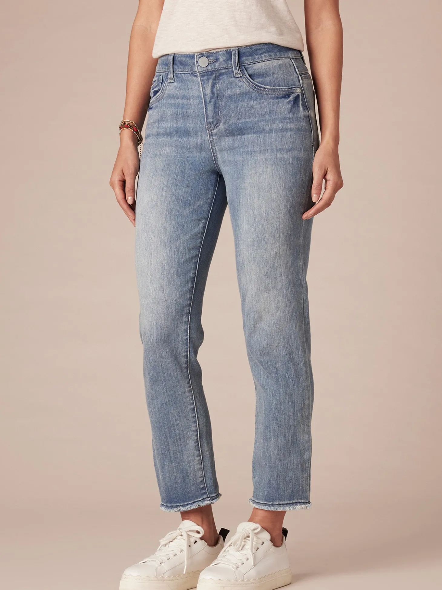 "Ab"solution Slim Straight Jean with Cascading "D" Back Pocket