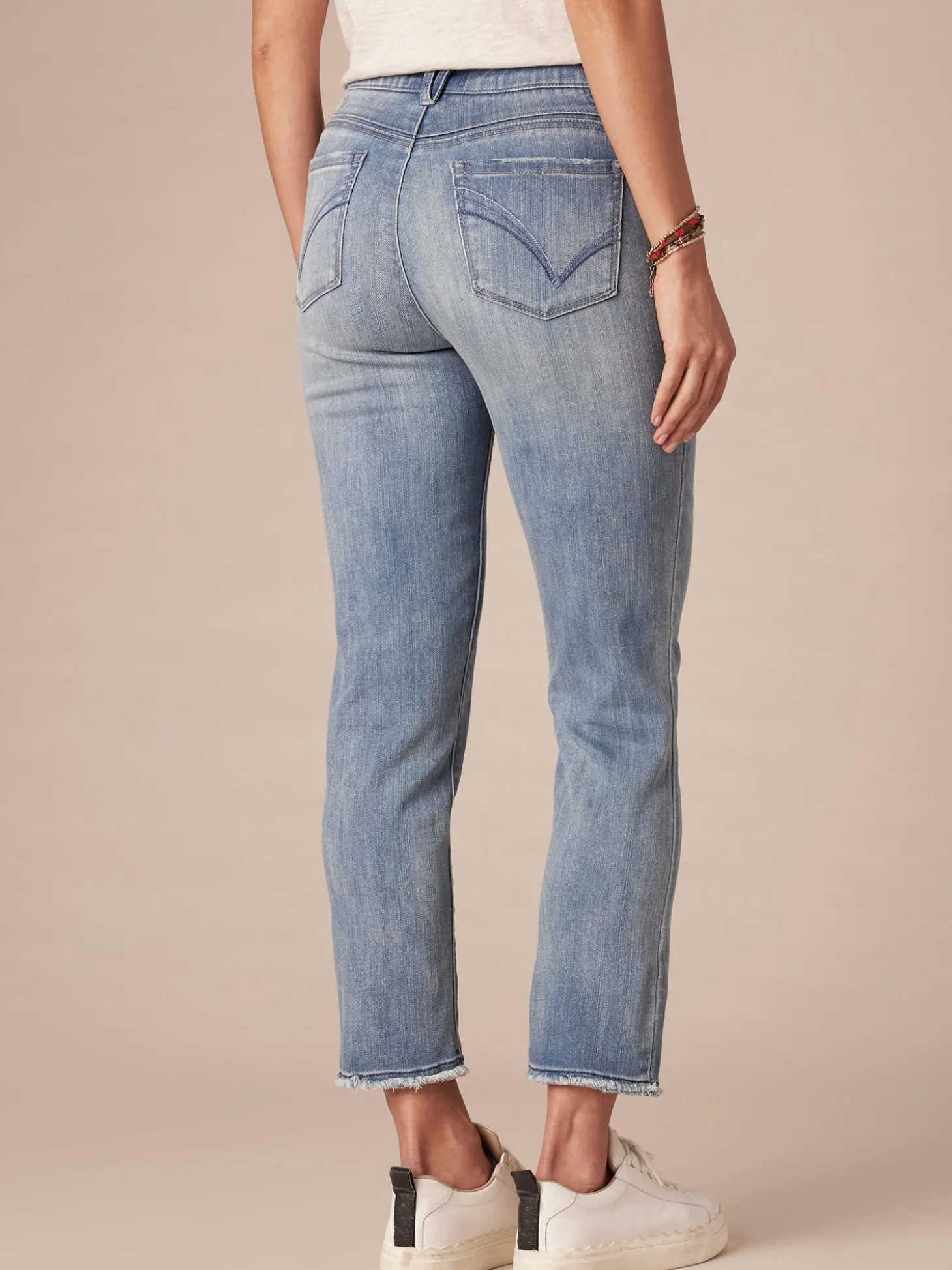 "Ab"solution Slim Straight Jean with Cascading "D" Back Pocket