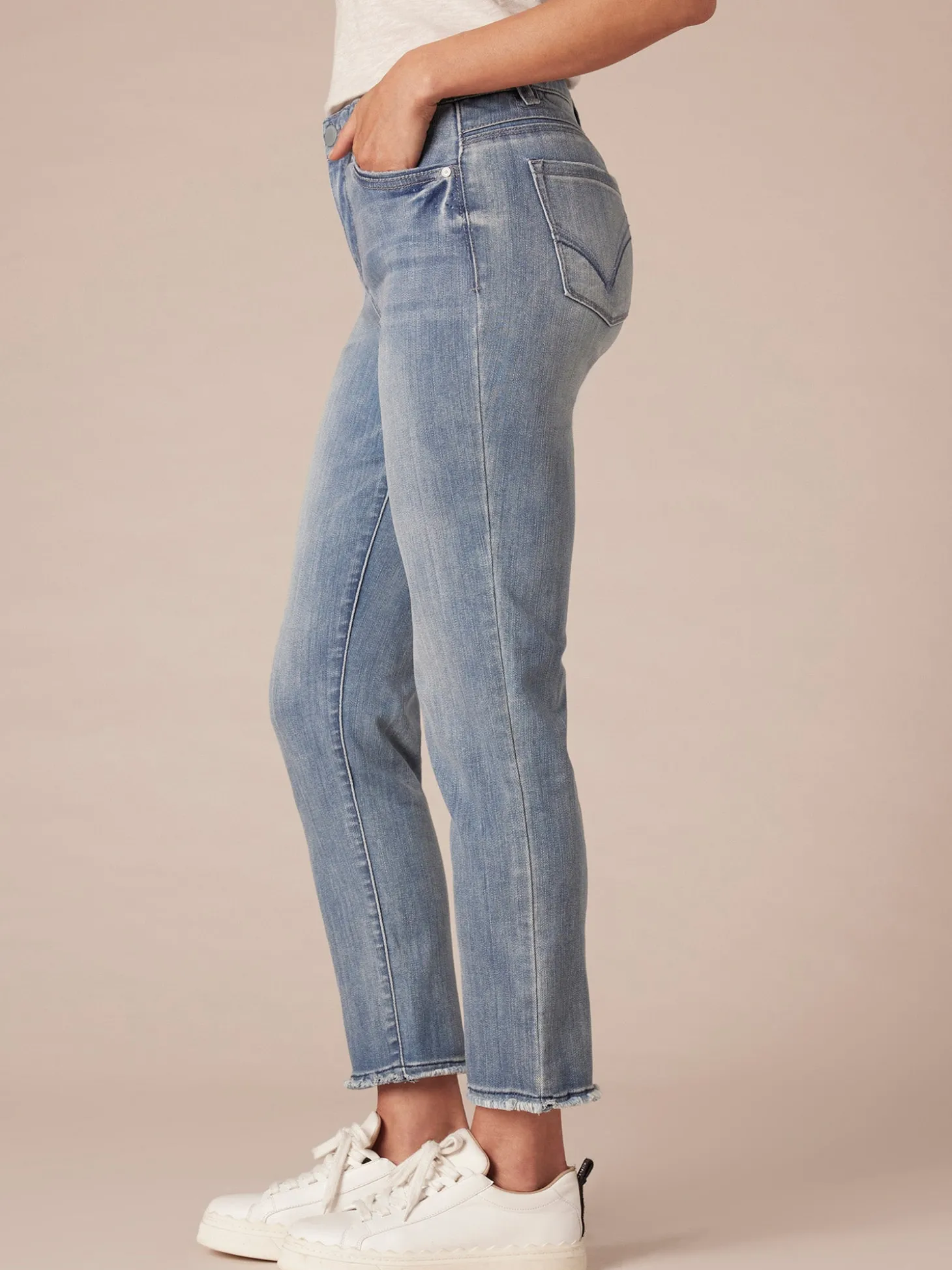 "Ab"solution Slim Straight Jean with Cascading "D" Back Pocket
