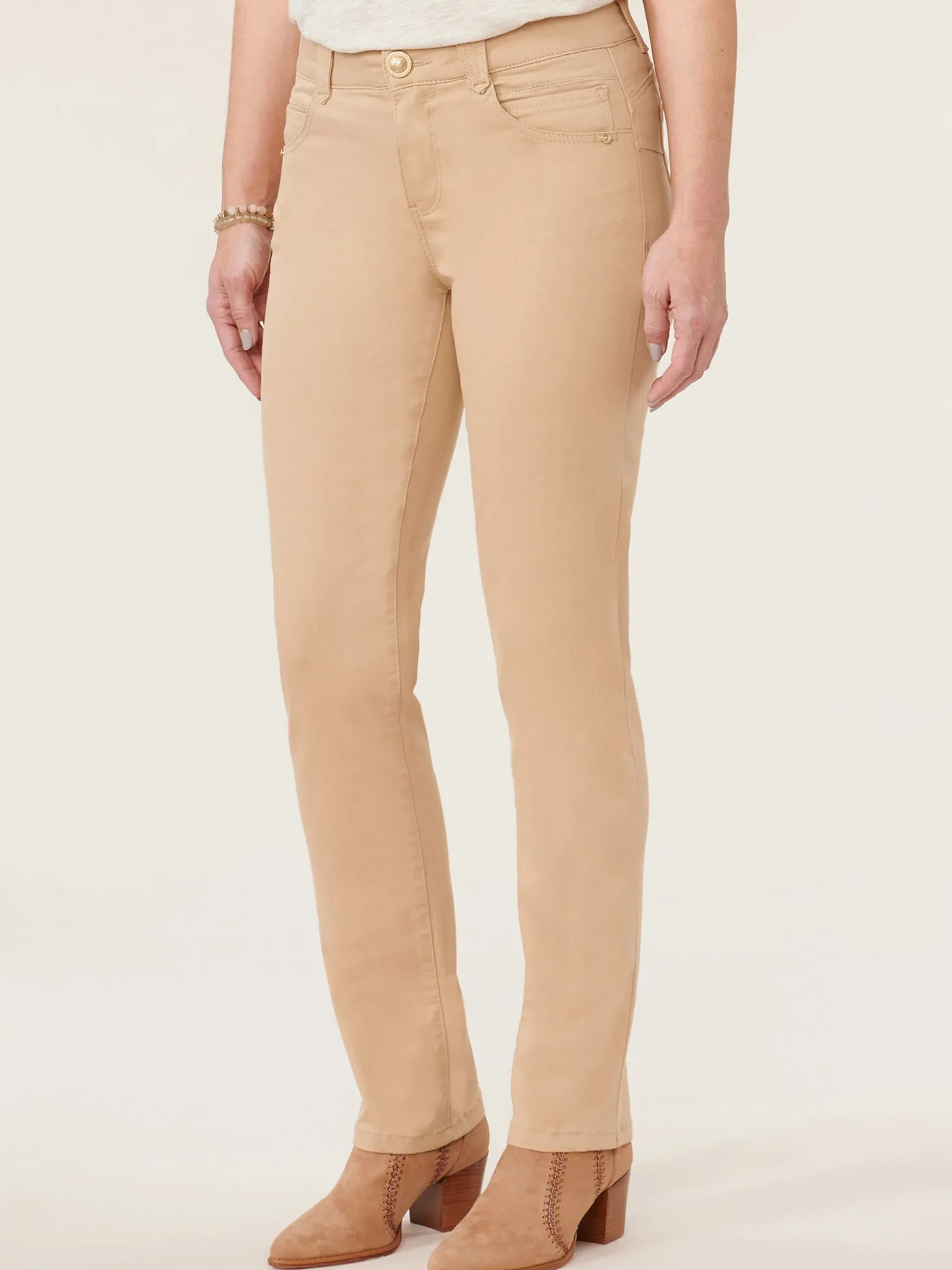 "Ab"solution® Straight Leg Colored Jeans