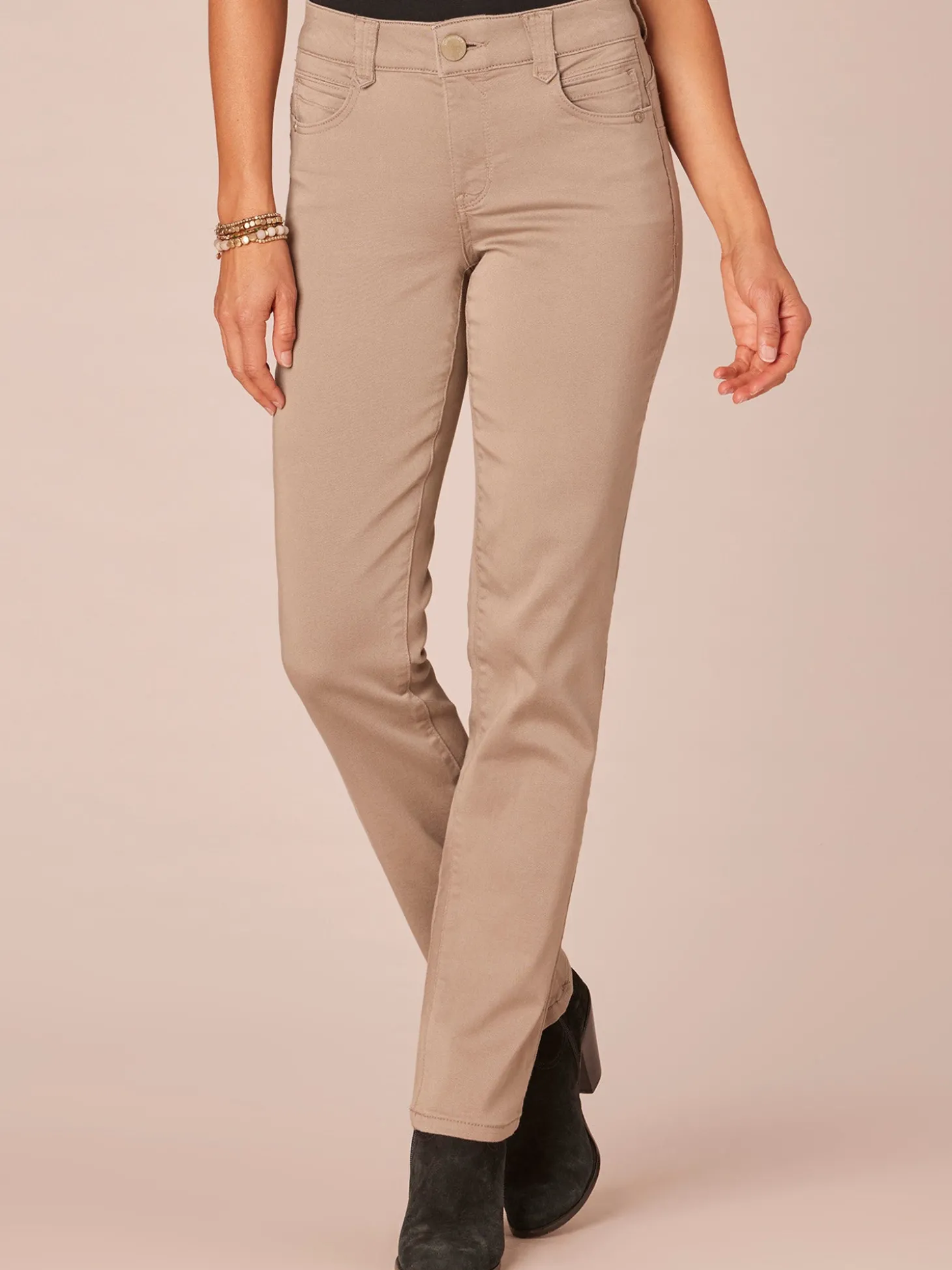 "Ab"solution® Straight Leg Colored Jeans
