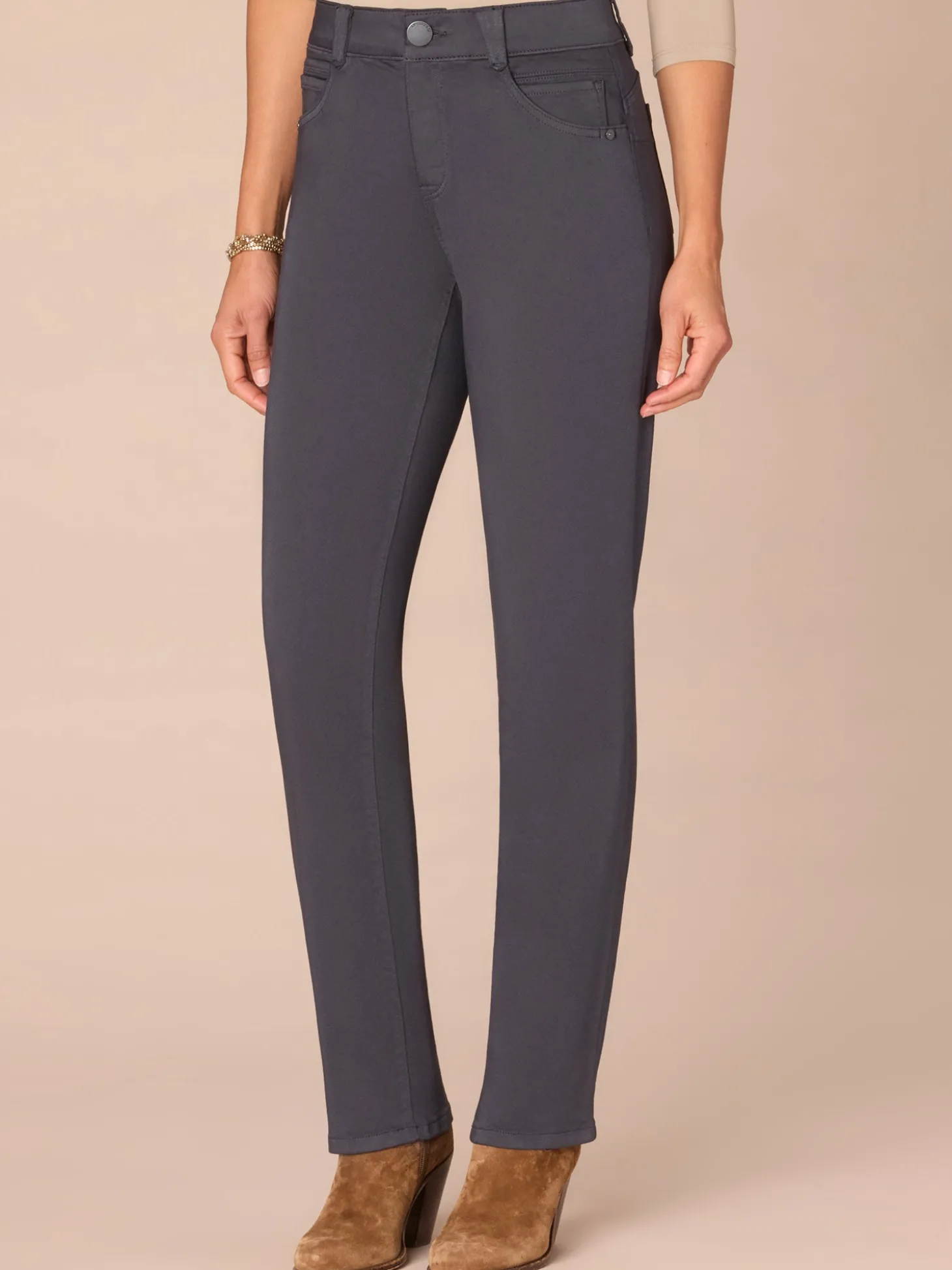 "Ab"solution® Straight Leg Colored Jeans