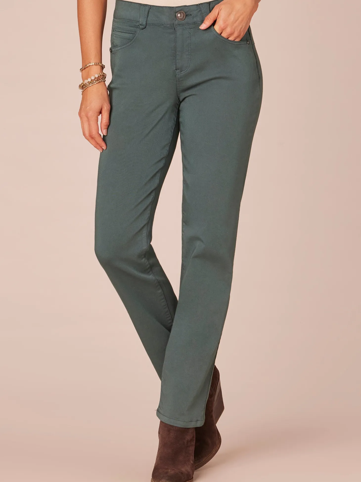 "Ab"solution® Straight Leg Colored Jeans