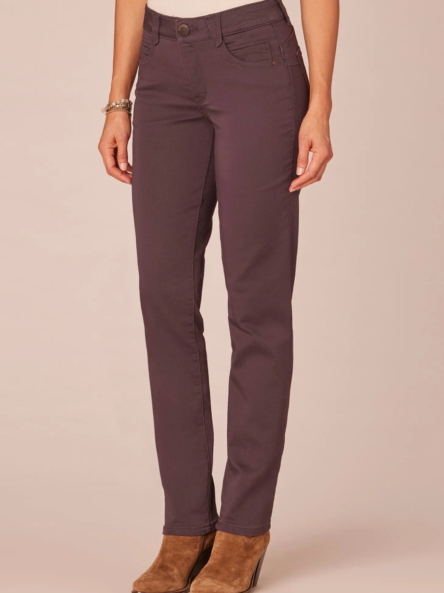 "Ab"solution® Straight Leg Colored Jeans