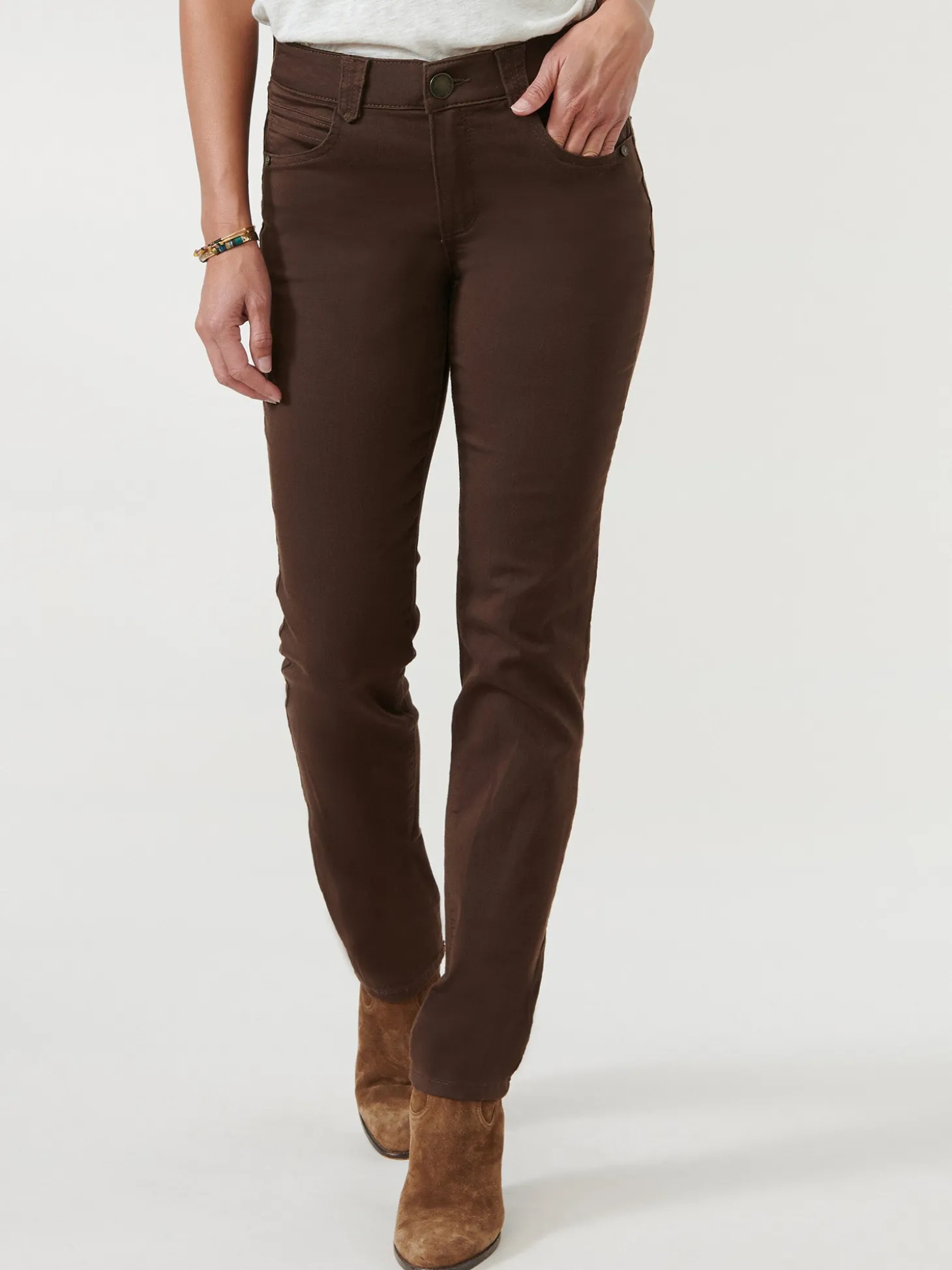 "Ab"solution® Straight Leg Colored Jeans