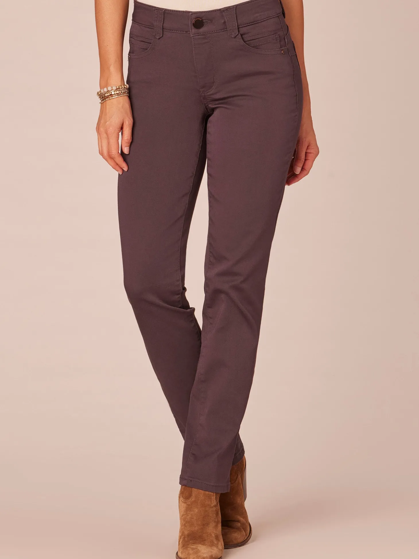 "Ab"solution® Straight Leg Colored Jeans