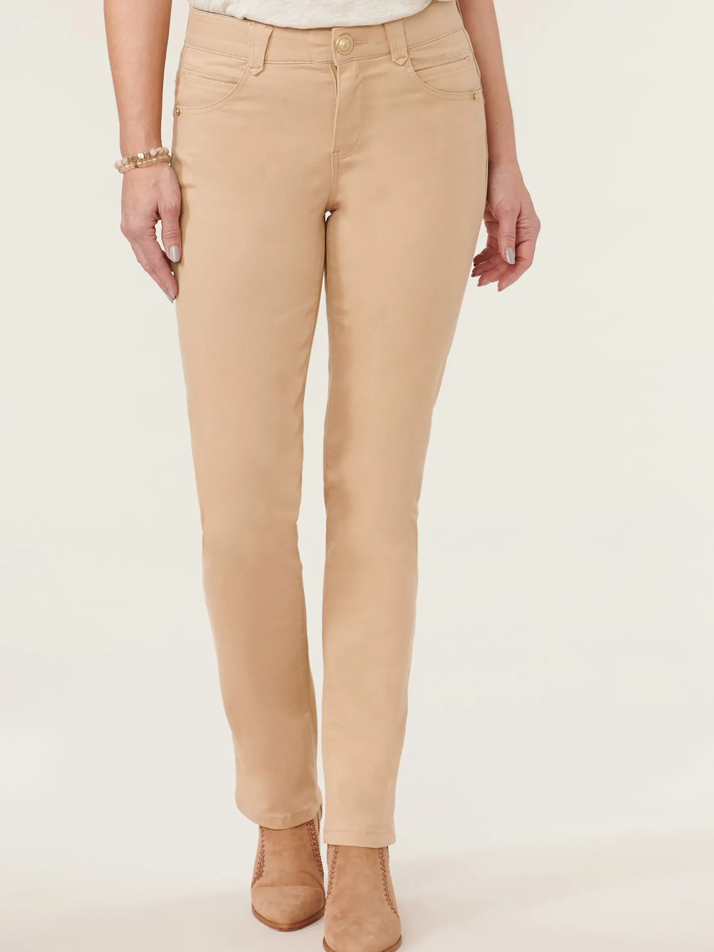 "Ab"solution® Straight Leg Colored Jeans