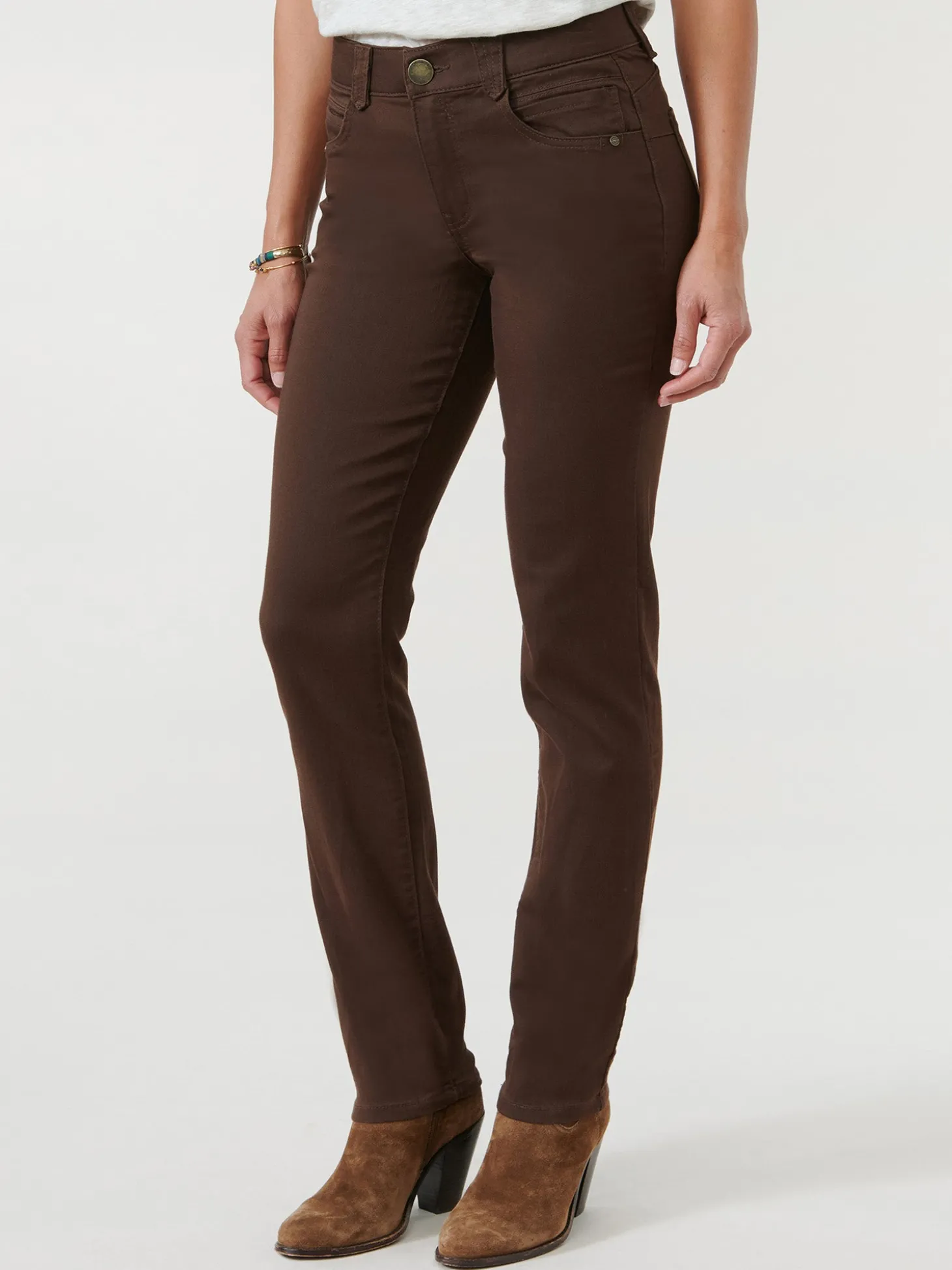 "Ab"solution® Straight Leg Colored Jeans