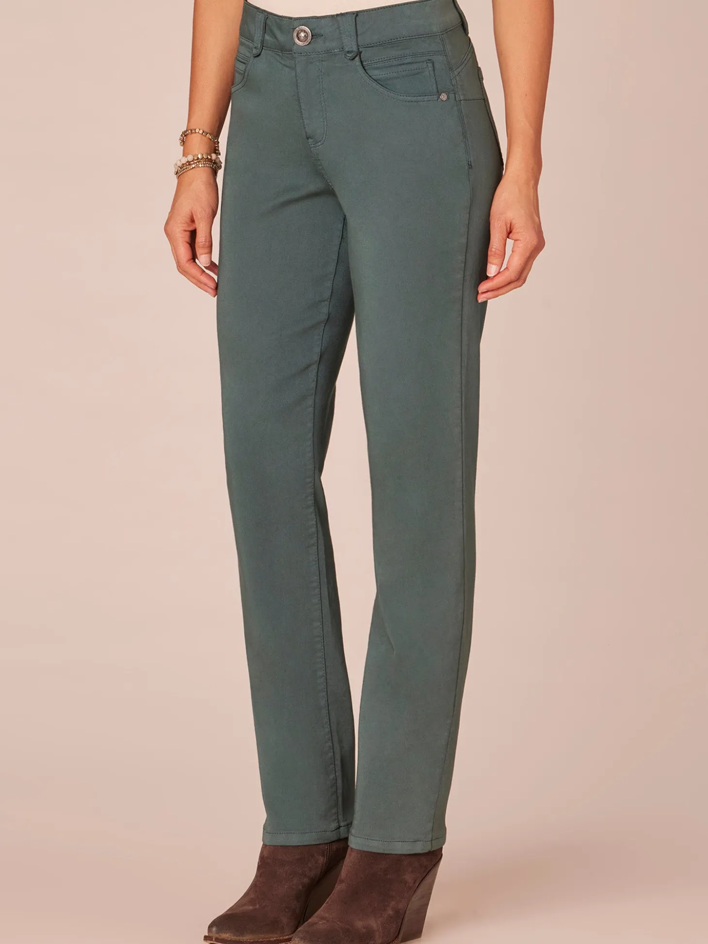 "Ab"solution® Straight Leg Colored Jeans