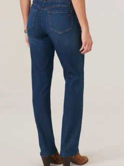 "Ab"solution® Straight Leg Indigo Denim 33" Inseam Tall Jeans