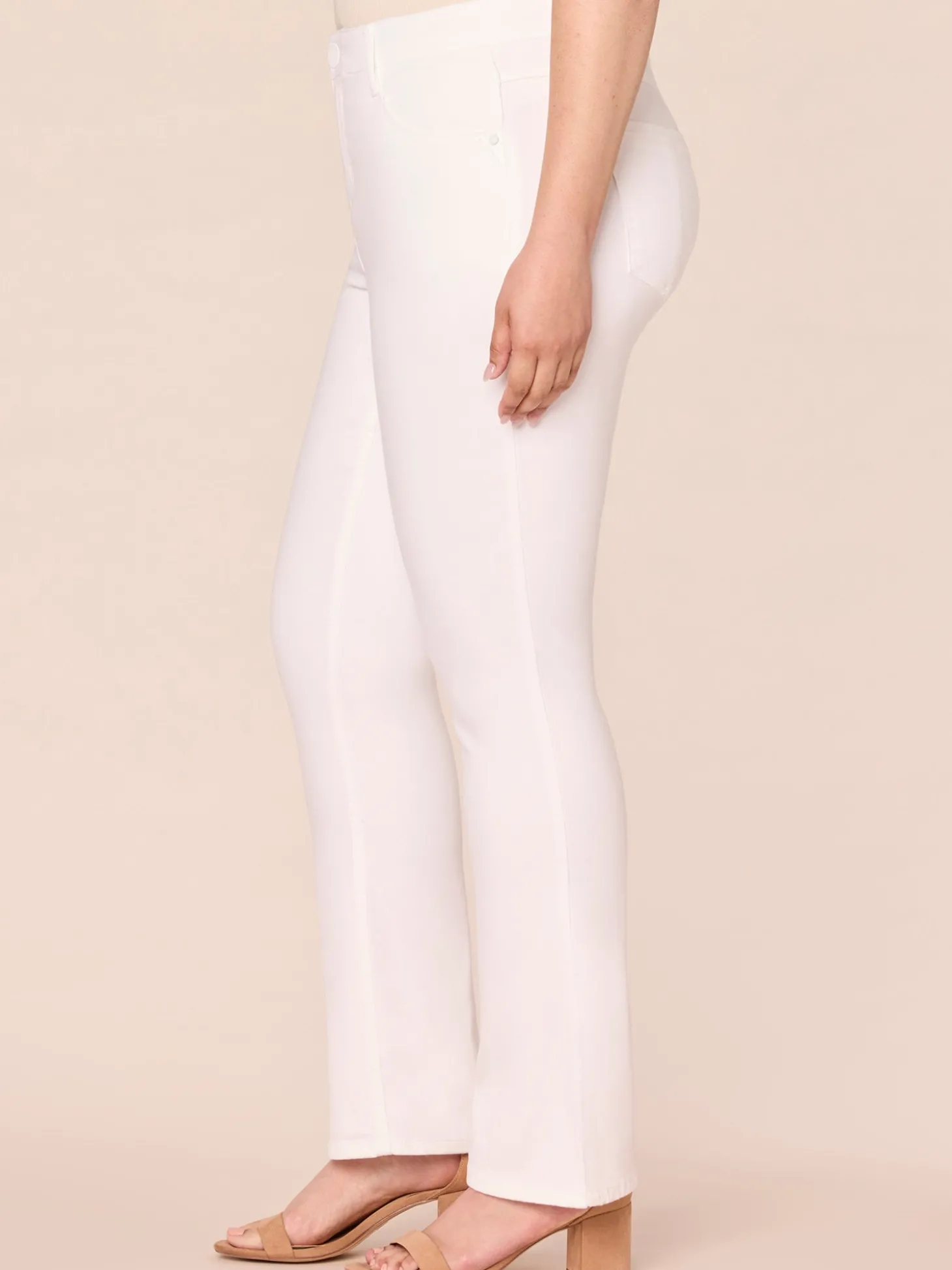 "Ab"solution® White Denim Itty Bitty Bootcut Plus Jeans