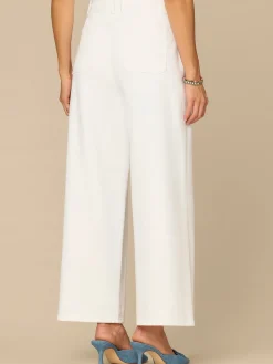 “Ab”solution® White High Rise Petite Wide Leg Jeans with Utility Pockets