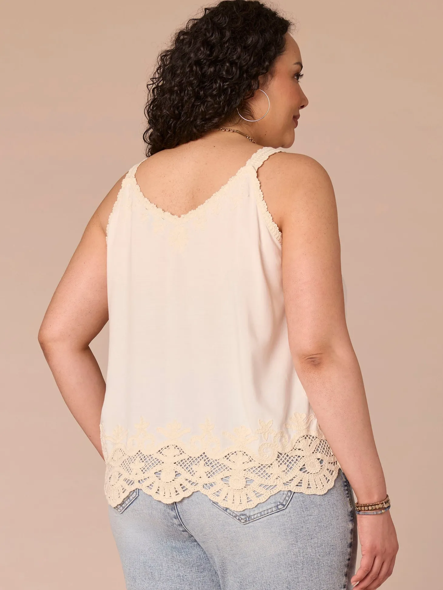 Elbow Sleeve Scoop Neck Side Tie Mixed Media Plus Size Knit Top