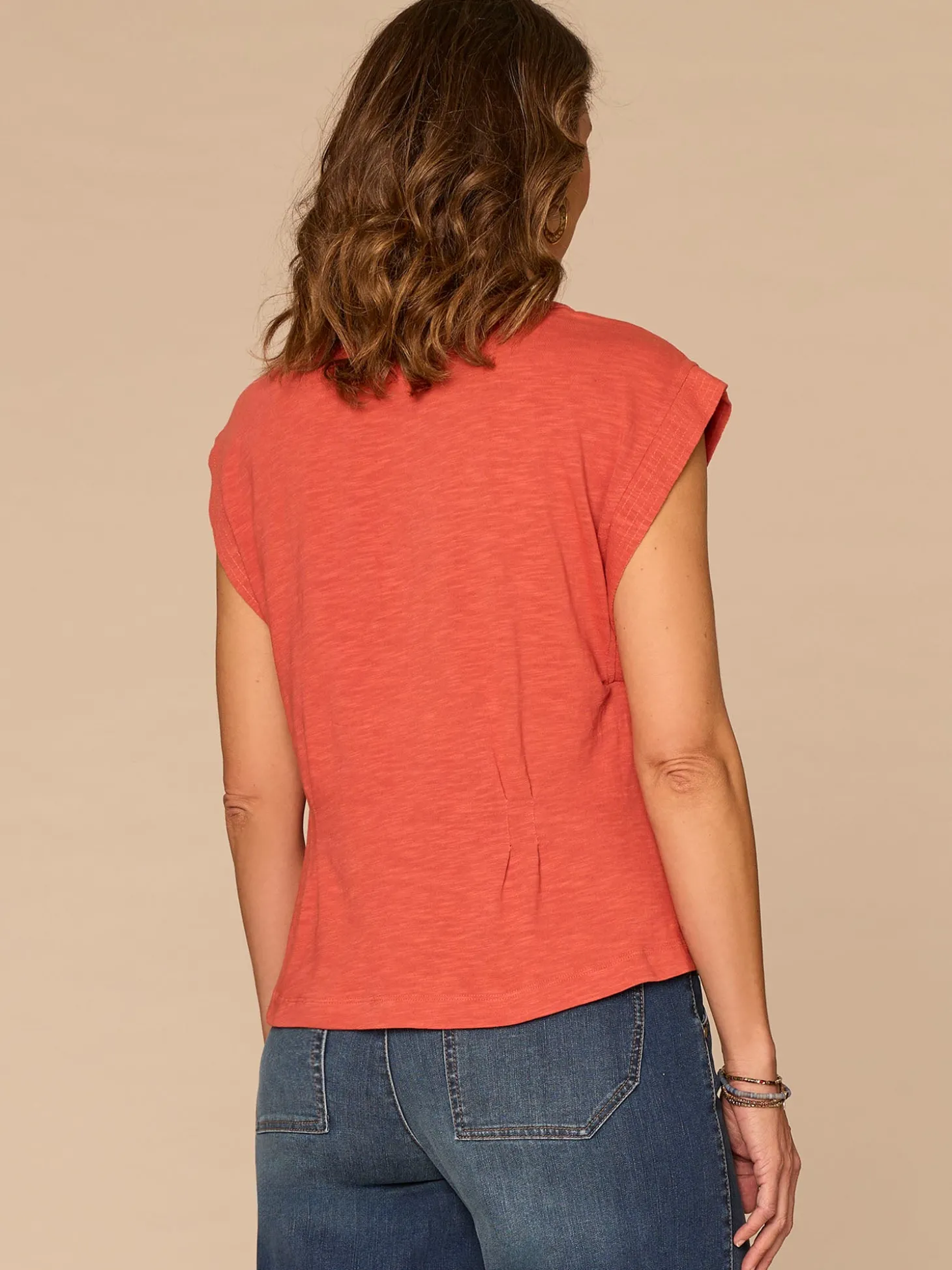 Extended Sleeve Embroidered Scoop Neck Pleated Peplum Knit Top