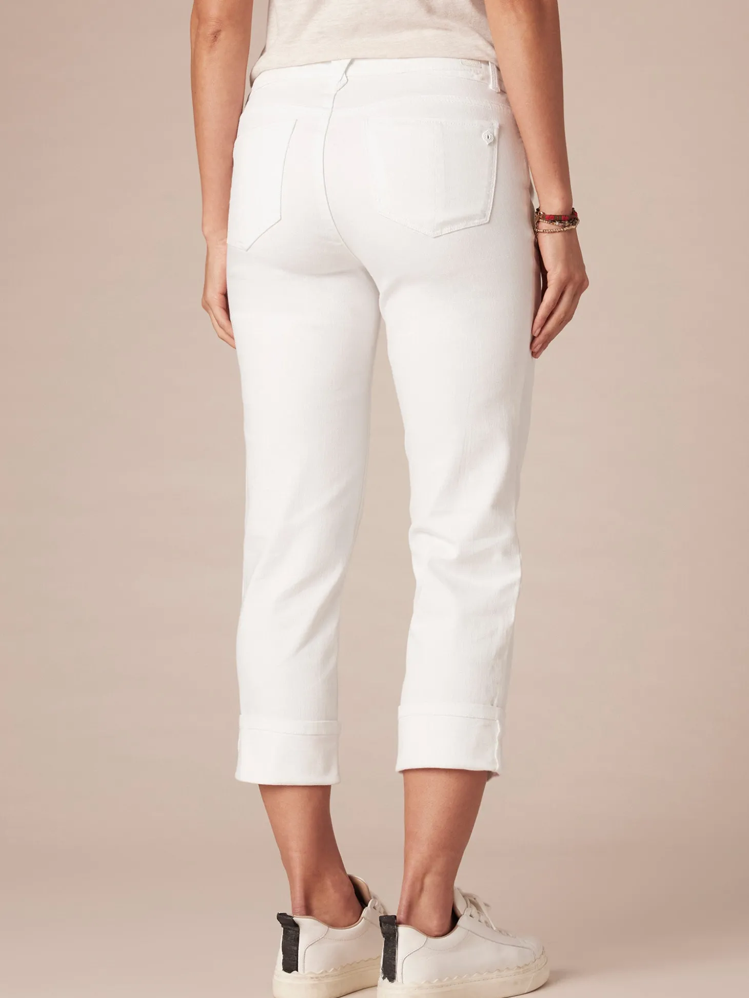 Mid-Rise Flex-Ellent Girlfriend Jean with Cropped Hem
