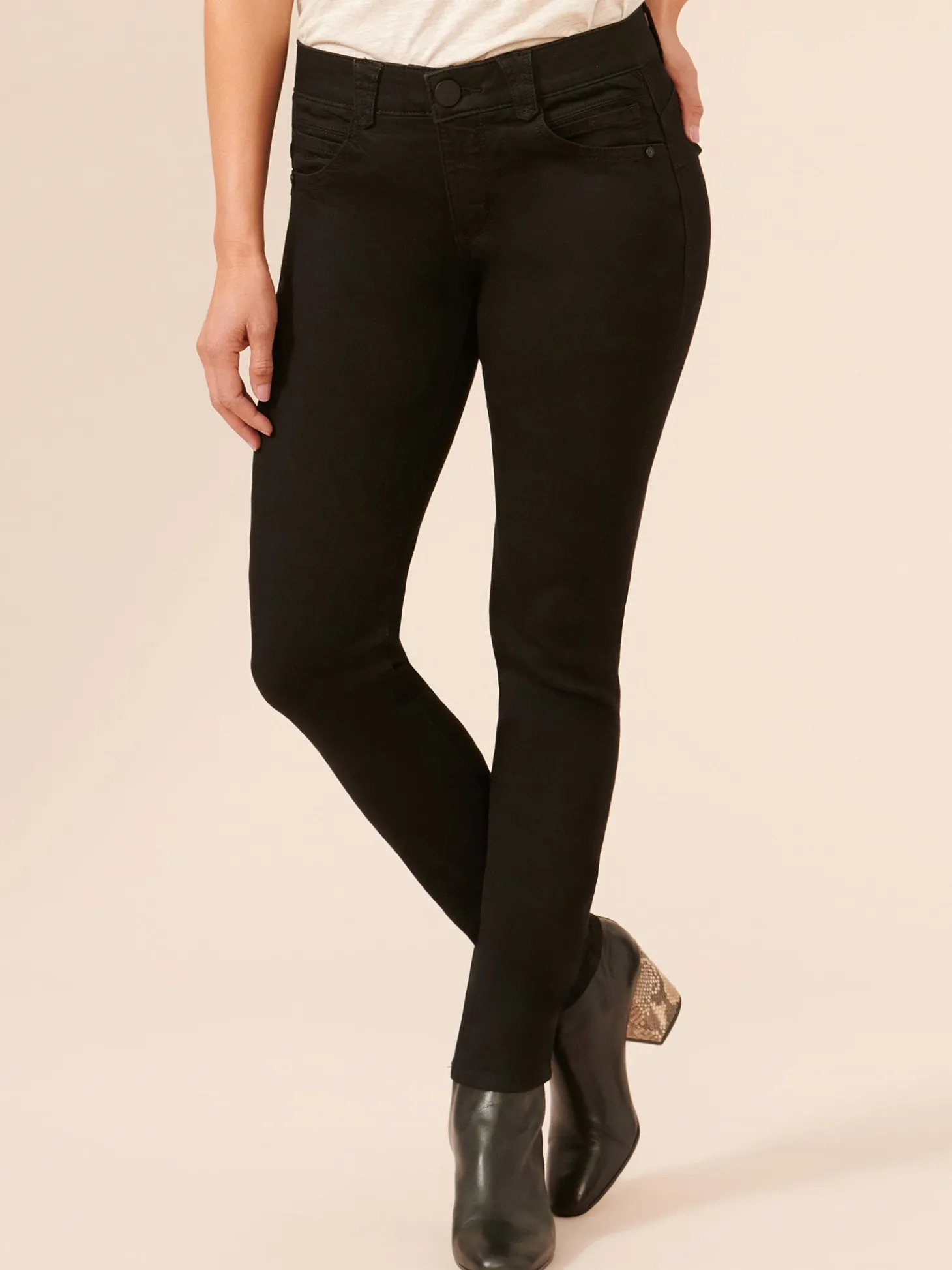 Stretch Black Denim "Ab"solution® Booty Lift Jegging