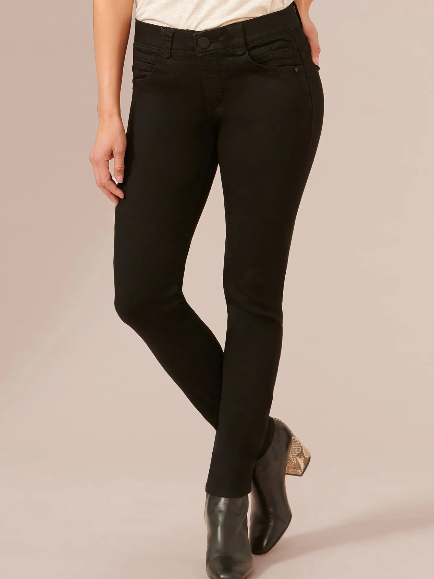 Stretch Black Denim "Ab"solution® Petite Jegging