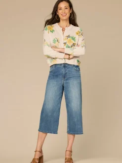 Three Quarter Sleeve Round Neck Reversible Petite Sweater Cardigan