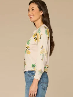 Three Quarter Sleeve Round Neck Reversible Petite Sweater Cardigan